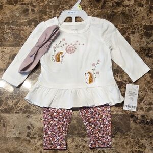 Carter's White Baby Outfit with Floral Accents